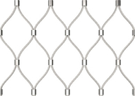 2.5cmステンレス製の316階段柵のための鋼鉄ケーブルの網のフェルールのダイヤモンド